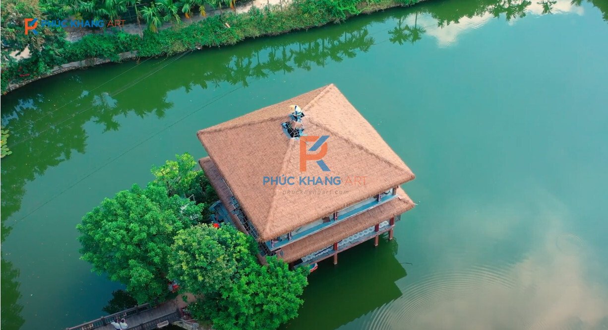 Biệt thự Bằng Rơm Nhân Tạo ven hồ tại Hà Nam
